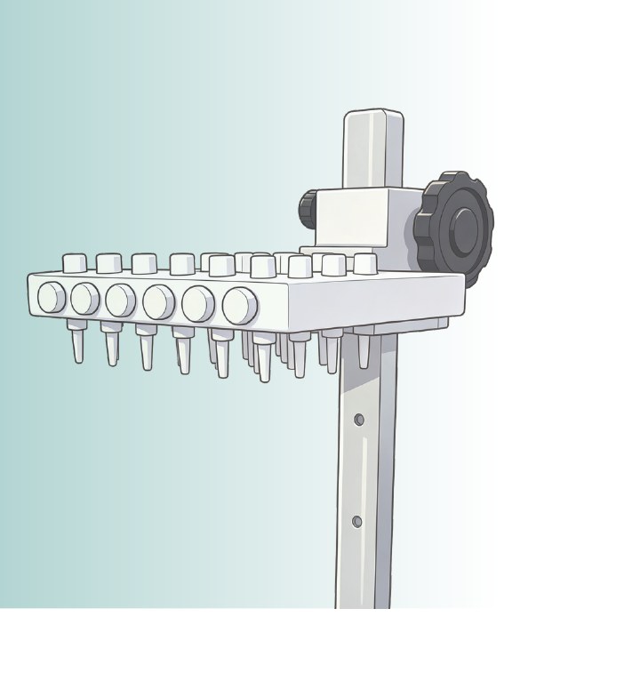 One-piece PTFE gas splitter